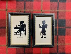 Buy Antique Black Ink Silhouettes Of Dickens Barnaby Rudge And The Marchioness • 34£
