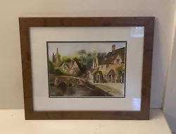 Buy Framed Painting Cottages By Local Artist Nottinghamshire Derbyshire • 14£