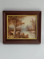 Buy Irene Cafieri Mountain Lake Original Framed Oil Painting Signed By Artist • 39.99£