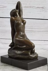 Buy Highly Erotic Girl Sitting Bronze Sculpture Statue Figure Figurine Art Nude Sale • 315.29£