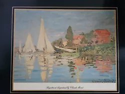 Buy Vintage Claude Monet Framed Print Regattas At Argenteuil • 19.90£