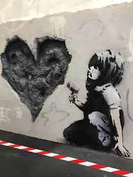 Buy Banksy, Spray Paint And Stencil On Wall, PALESTINIAN GIRL WITH HAMMER  • 1,500£