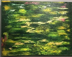 Buy Painting Of Pond On Canvas Acrylic  • 45£