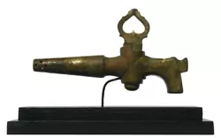 Buy Sculptural Old And Unusual Long Brass Faucet With A Heart Shaped Handle. • 132.30£