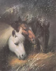 Buy 8x 10 Three Horses Painting Forest Snow Pony Photo Art Print Wall Picture Poster • 2.98£