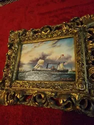 Buy A Beautiful 19th Cent F.d Tucker Signed Gilded Framed Maritime Nautical Painting • 45£
