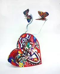 Buy David Gerstein Pop Art Open Heart Metal Sculpture Contemporary Modern Art • 154.35£