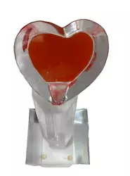 Buy A.R.B. Acrylic Abstract  Sculpture 'Falling Heart  Lucite Modern  11  2003 • 99.22£