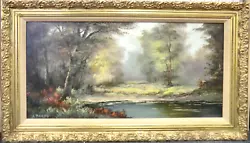 Buy FRAMED ORIGINAL OIL PAINTING Of A Forest Scene By Andre Tardy • 199.99£