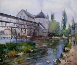 Buy Clearance Sale Item! Alfred Sisley Provencher's Mill Repro, Oil Painting 20x24in • 33.20£