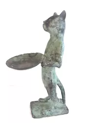 Buy Vintage GIACOMETTI Style BRONZE Cat  Butler SCULPTURE • 828.83£