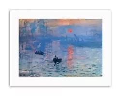 Buy Claude Monet Impression Sunrise Picture Painting Old Master Canvas Art Print • 13.99£