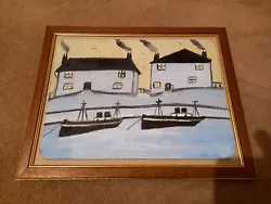 Buy By Albert Thomas Ships Oil Painting Alfred Wallis Albert 90 Now Framed  • 6.99£
