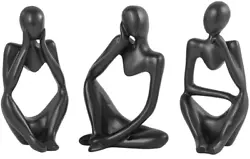 Buy NEW Thinker Style Abstract Sculpture Statue Set Of 3 Resin Collectible Figurines • 13.22£