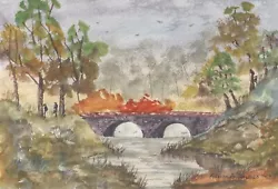 Buy BRIDGE IN THE WOODS - Original Watercolour Painting By ADRIAN APPLEBY • 10£