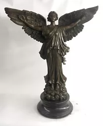 Buy Garden Sculpture Cherub Angel Collector Art Cupid Bronze Marble Statue Gift • 566.52£