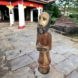 Buy Rasta African Saint ￼ Priest Monk Hand Carved Wooden Figure Statue ￼Island￼ Man • 61.04£