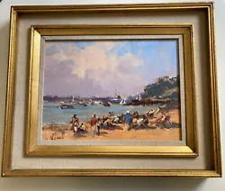 Buy Vintage William Davies (b 1928) Oil Painting On Canvas Beach Scene Signed Framed • 250£
