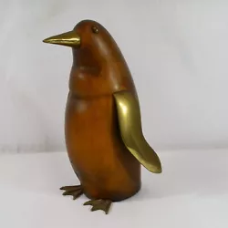 Buy Brass And Wood Penguin Sculpture Frederick Cooper? MCM Art Figurine Bird Vtg 11  • 196.87£