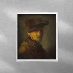 Buy REMBRANDT Man With A Beret (Portrait Of Rembrandt's Father) PREMIUM Print Poster • 20.07£