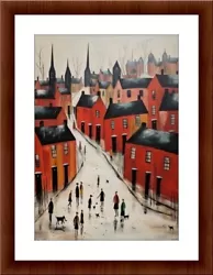 Buy Urban Painting Lowry Style Digital Art  A4print Poster  Home Decor Gift Wall Art • 4.99£