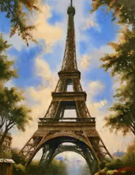 Buy Digital Picture Photo, Wall Art, Wallpaper Background Paris Eiffel Tower • 1.51£