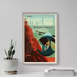 Buy Summit Olympus Mons, Mars - Space Tourism Poster, Art Print, Painting, Artwork • 5.50£