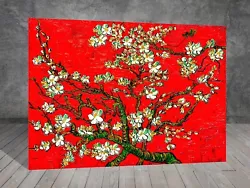 Buy Van Gogh Red Almond Blossom Flower CANVAS PAINTING ART PRINT WALL 553 • 3.96£
