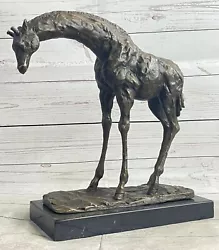 Buy African Graceful Giraffe Bronze Sculpture Signed Milo Wildlife Artwork Figure • 273.58£