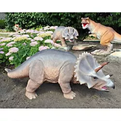 Buy Katlot Scaled Jurassic Triceratops Dinosaur Statue • 324.08£