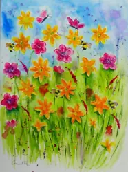 Buy Daffodils  And Bees 16  X 12   ORIGINAL UNMounted And Unframed Watercolour  • 5.99£