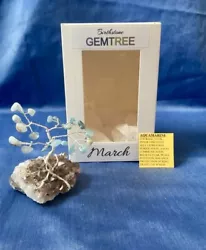 Buy Aquamarine Gemstone Tree, March Birthstone Gift, Giftbox Handmade • 10£