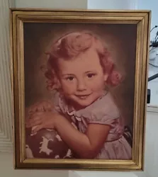 Buy Vtg Original Portrait Of A Little Girl  • 104.82£