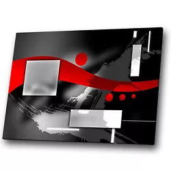 Buy Abstract Canvas Prints Framed Wall Art Photo Picture Red Black Grey White • 64.99£