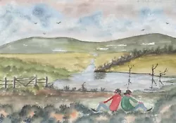 Buy BACK TO BACK - Original Watercolour Painting By ADRIAN APPLEBY • 4.99£