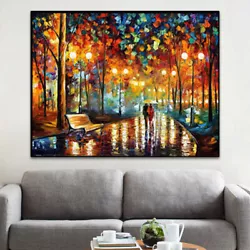 Buy Decor Art Hand-painted Abstract Oil Painting City Streetscap 80cm Unframed • 23.47£