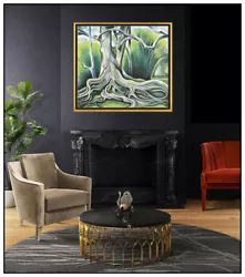 Buy Lowell Nesbitt Large Original Painting On Canvas Silk Tree Signed Landscape Art • 5,449.59£