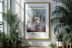 Buy Monet Flower Print Exhibition Wall Art Classic Chrysanthemums Poster Picture • 8.50£