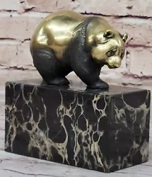 Buy Art Deco Chinese Panda Gilt Bronze Masterpiece Hot Cast Sculpture Figure Sale • 83.41£