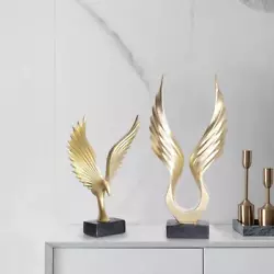Buy Modern Abstract Resin Statue Gold Plating Sculpture For Home Dining Room Coffee • 21.98£