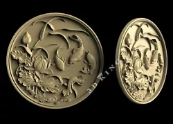 Buy 3D STL Model FISH & LOTUS For CNC ROUTER Aspire Artcam Carving Engraver ASPIRE  • 1.23£