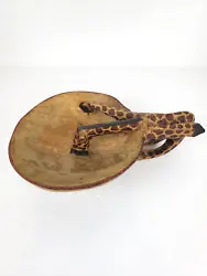 Buy Wooden Giraffe Drinking Trinket Dish Bowl Hand Crafted Hand Carved Kenya Animal • 17.84£