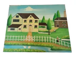 Buy Original Oil Painting Farm House  Stretched Canvas 16x20 Signed N. Bradford • 23.15£