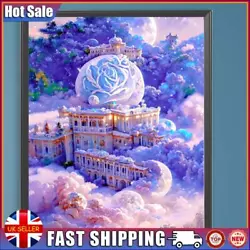Buy Paint By Numbers Kit On Canvas DIY Oil Art Castle In The Clouds Decor 40x50cm • 8.69£