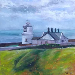 Buy Seascape With  Lighthouse Oil Painting,  ORIGINAL , 40x40cm Style Of Monet • 120£