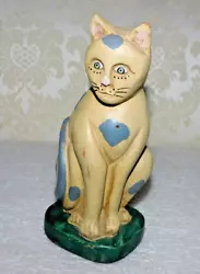 Buy Folk Art  Hand Carved  Wood  Cat • 239£