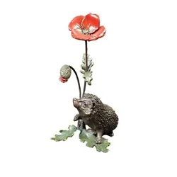 Buy Richard Cooper Bronze Animals Collection Hedgehog With Poppy Figurine • 180£