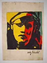 Buy Andy Warhol Painting Drawing Vintage Sketch Paper Signed Stamped • 84.24£