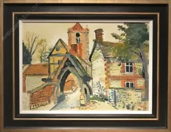 Buy Oil On Board By Fred Yates The Church Dorchester On Thames Oxfordshire 1922-2008 • 2,495£