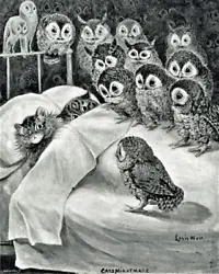 Buy Louis Wain Cat Nightmare Owl Bird Painting Art 8X10 Picture Print E139 • 9.45£